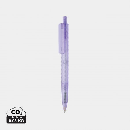 X3 GRS gerecycled PC plastic pen frosted paars