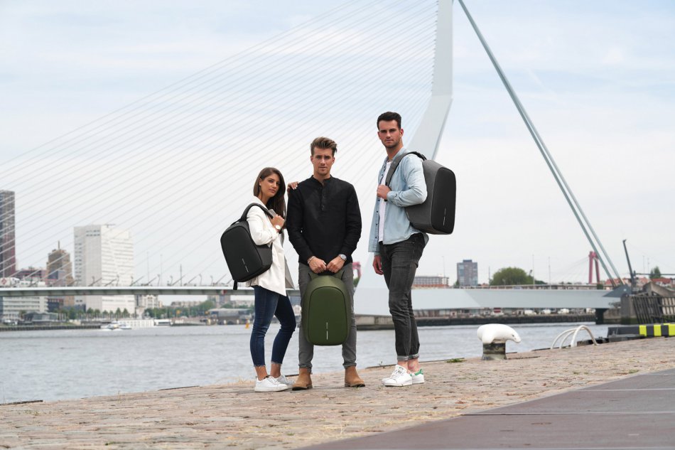 Bobby Hero Regular, anti-diefstal rugzak groen-zwart