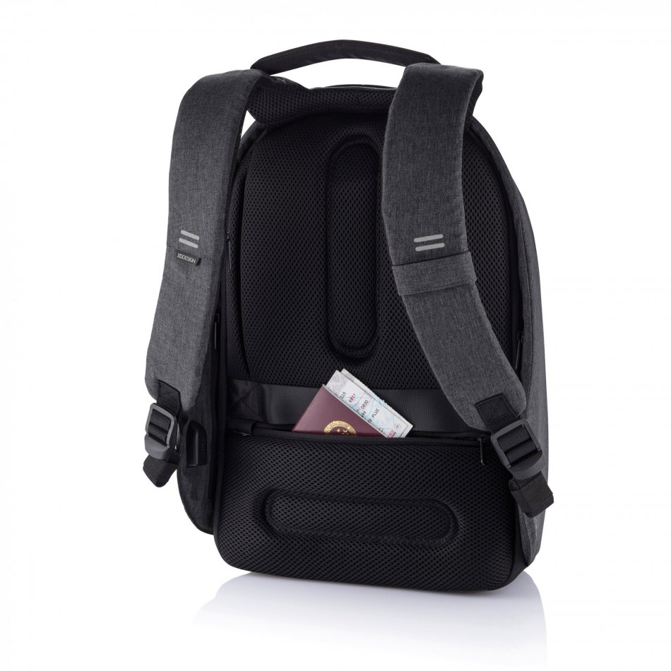 Bobby Hero Small, anti-diefstal rugzak zwart, grijs