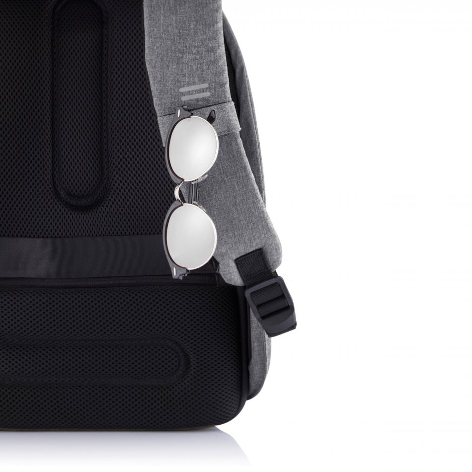 Bobby Hero Small, anti-diefstal rugzak grijs, zwart