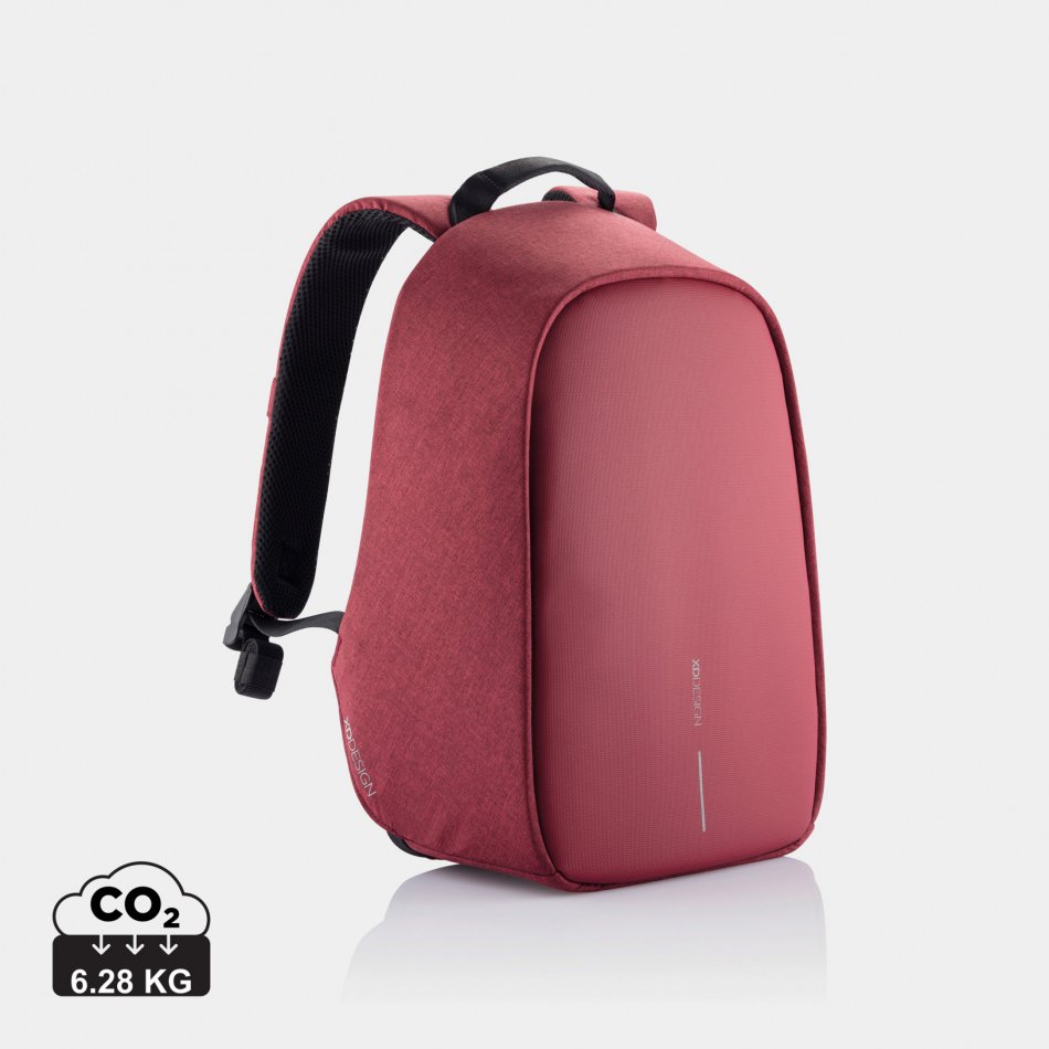 Bobby Hero Small, anti-diefstal rugzak rood, zwart