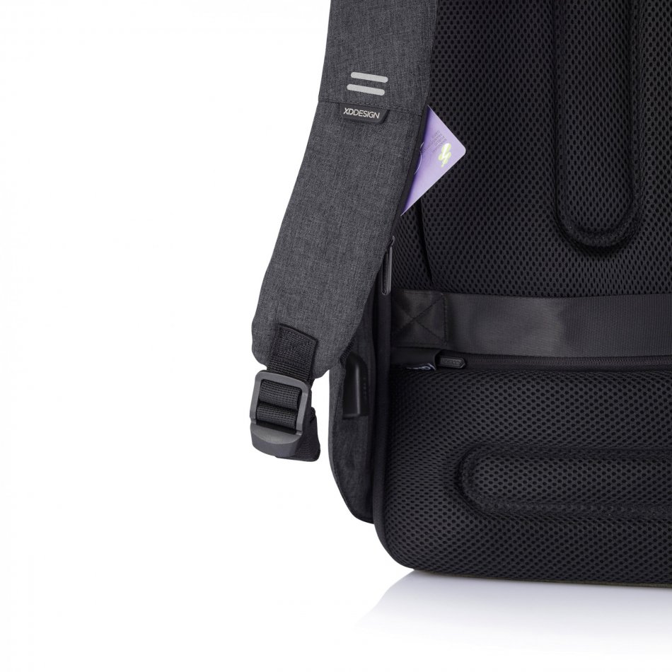 Bobby Hero XL, anti-diefstal rugzak zwart, grijs