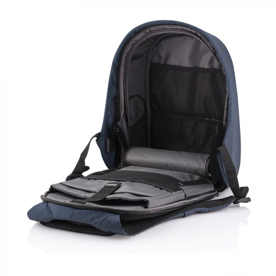 Bobby Hero XL, anti-diefstal rugzak donkerblauw, grijs