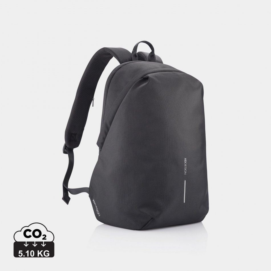 Bobby Soft, anti-diefstal rugzak zwart, groen