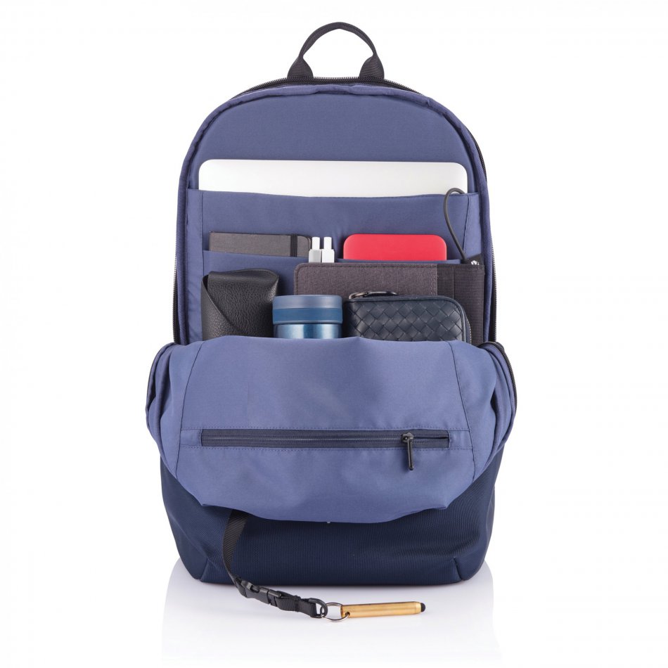 Bobby Soft, anti-diefstal rugzak donkerblauw, zwart