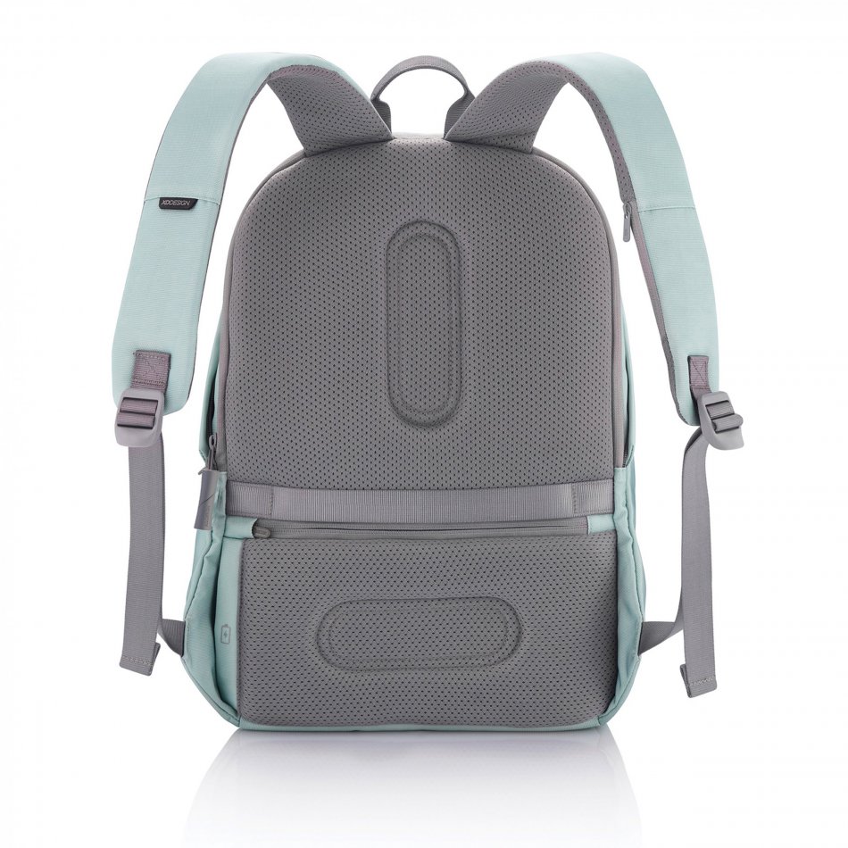 Bobby Soft, anti-diefstal rugzak mint, grijs
