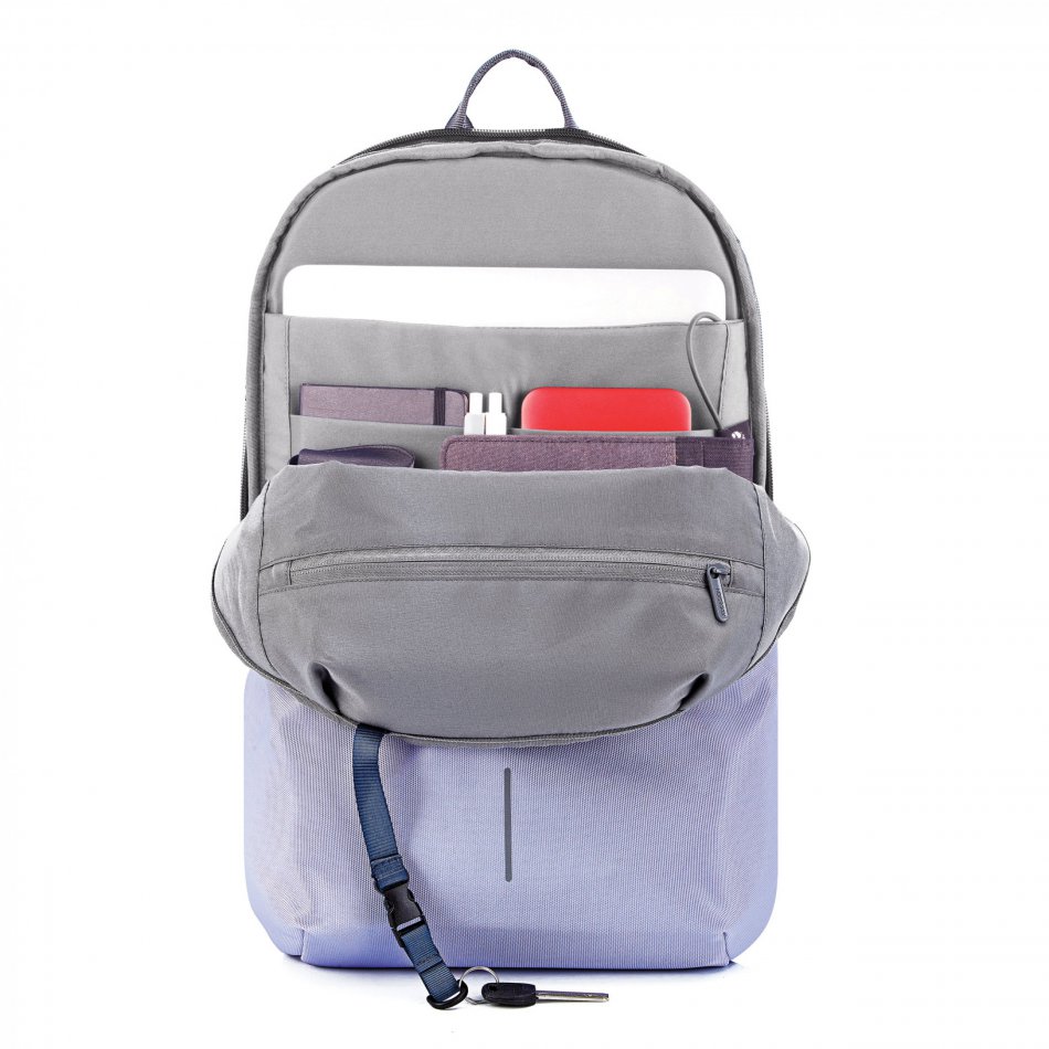 Bobby Soft, anti-diefstal rugzak lavender, grijs