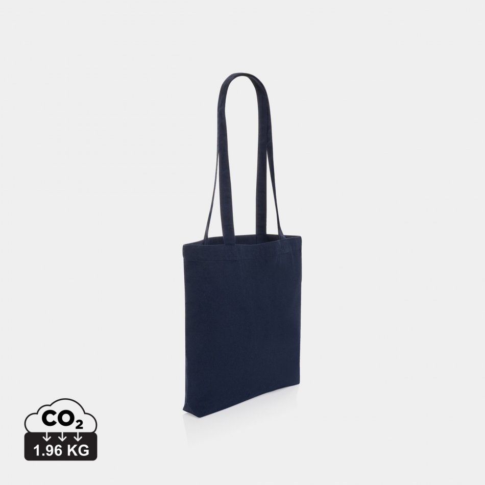 Gerecycled katoenen draagtas 330gsm dblauw