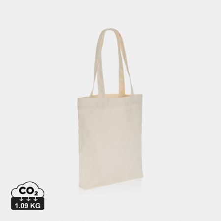 Recycled canvas tas 285gsm ongeverfd gebr.wit