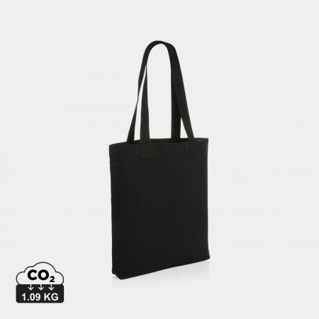 Recycled canvas tas 285gsm ongeverfd zwart