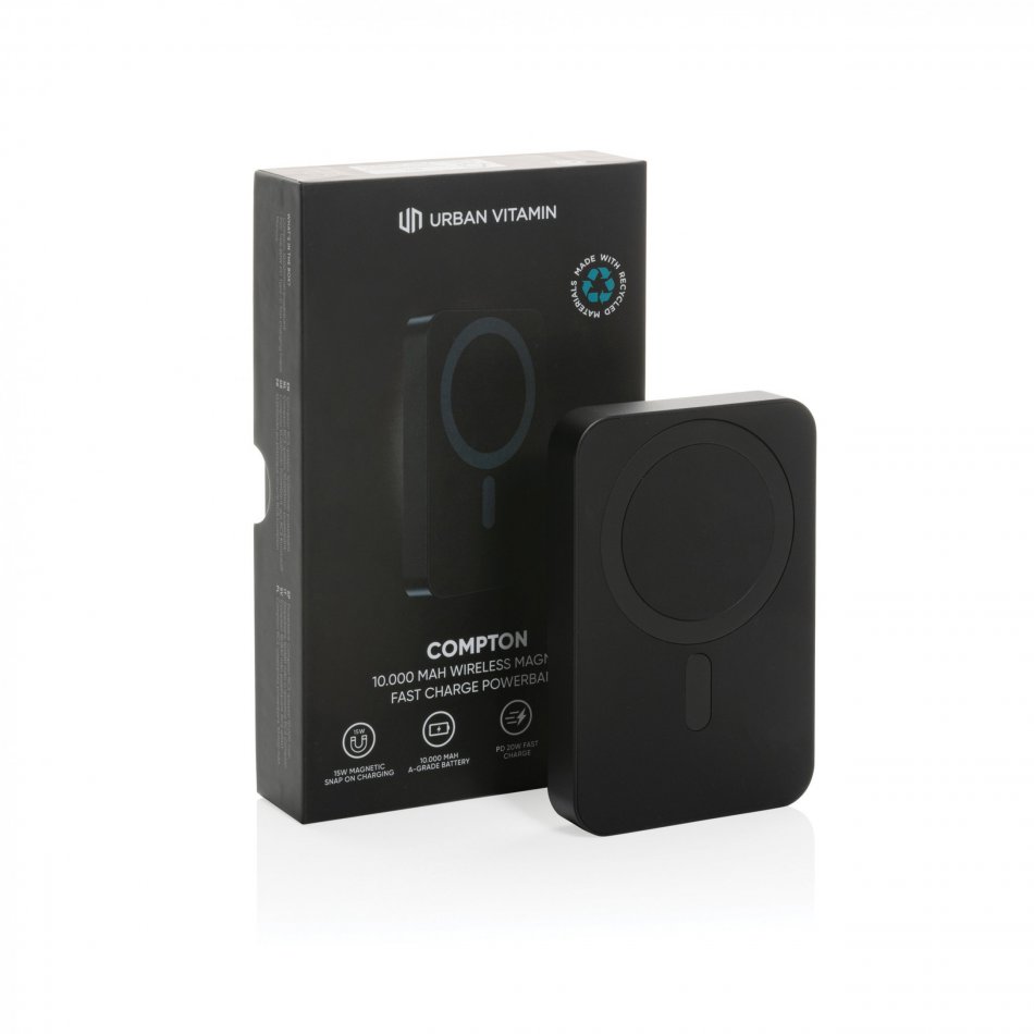 Compton RCS rplastic/alu 10.00 powerbank zwart