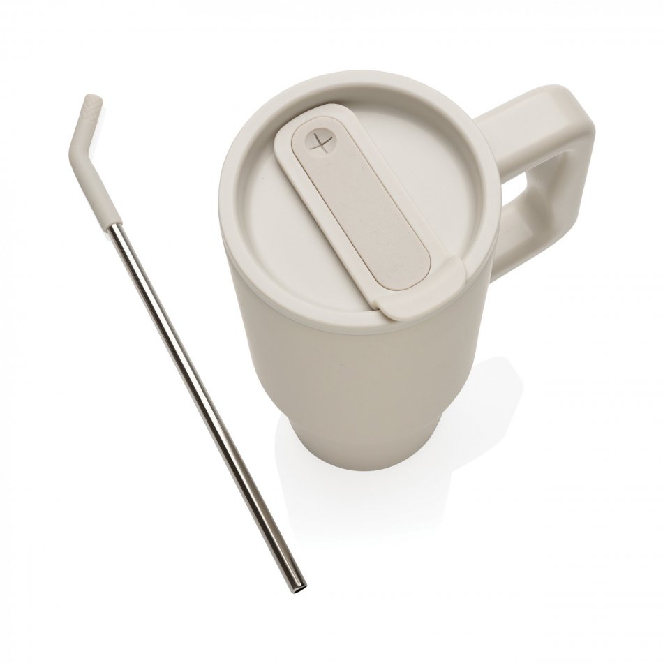 Embrace deluxe RCS recycled RVS drinkbeker 900ml beige