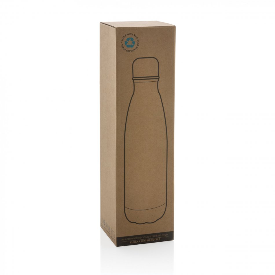 Eureka RCS-gecert. gerecycled rvs enkelwandige fles zilver