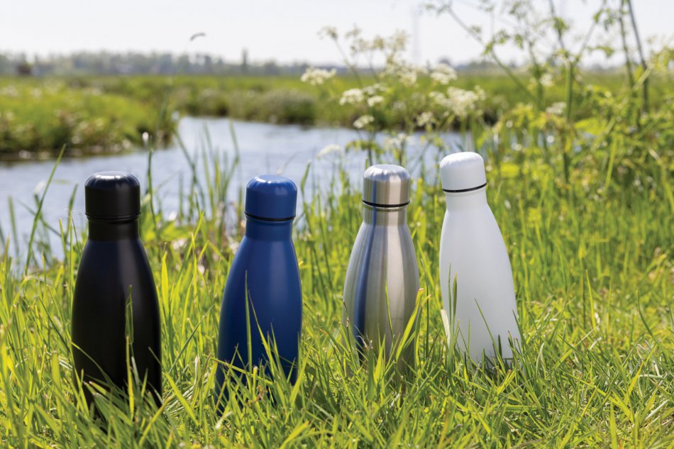 Eureka RCS-gecert. gerecycled rvs enkelwandige fles zilver