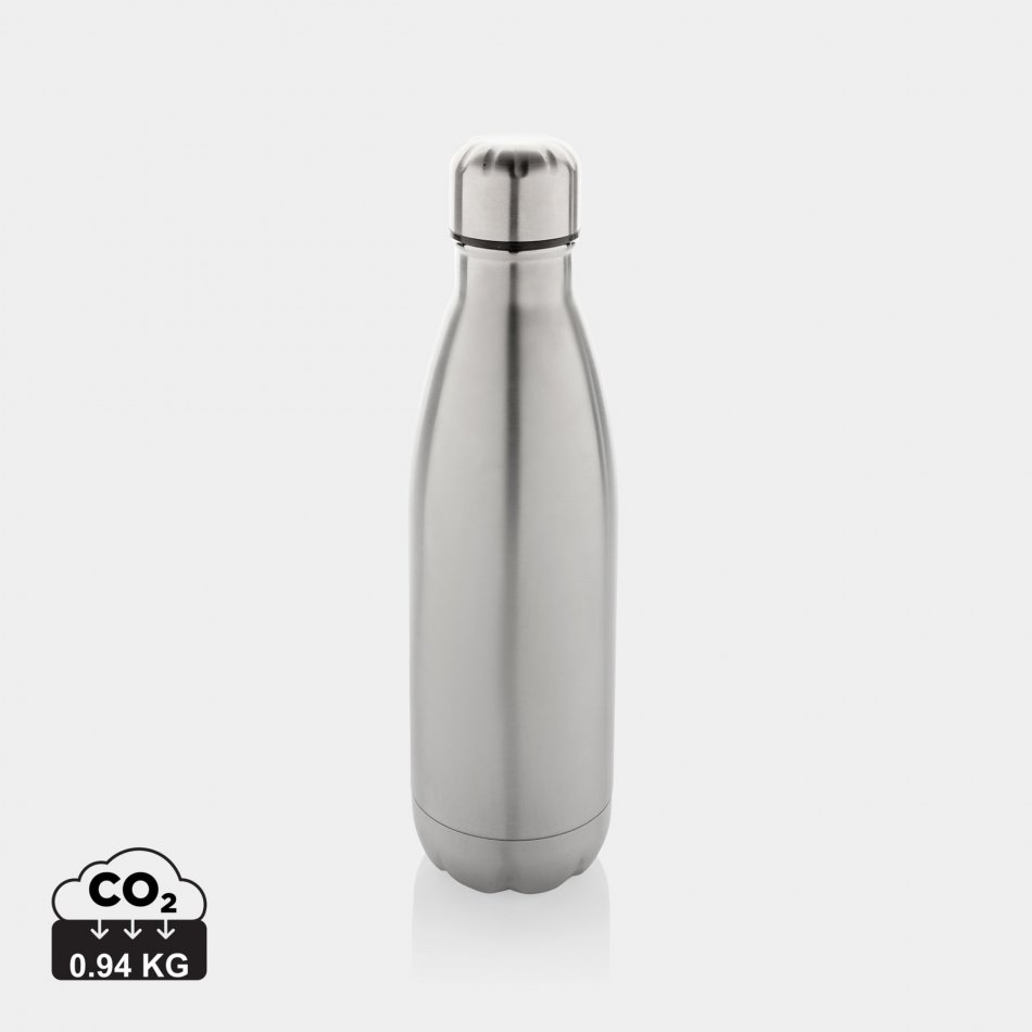 Eureka RCS-gecert. gerecycled rvs enkelwandige fles zilver