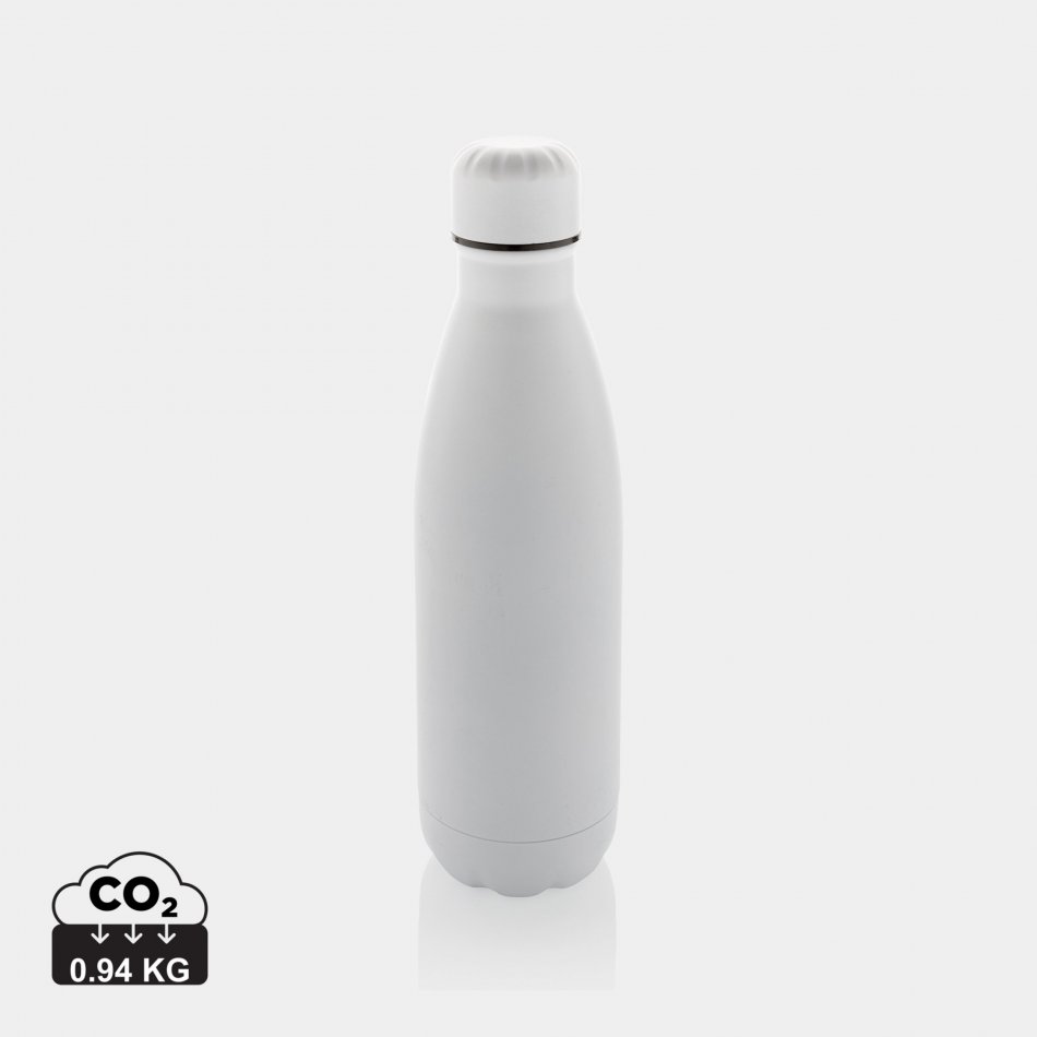 Eureka RCS-gecert. gerecycled rvs enkelwandige fles wit
