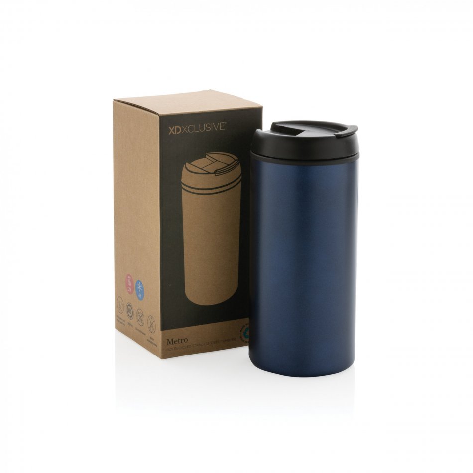 Metro RCS gerecycled roestvrijstalen mok blauw