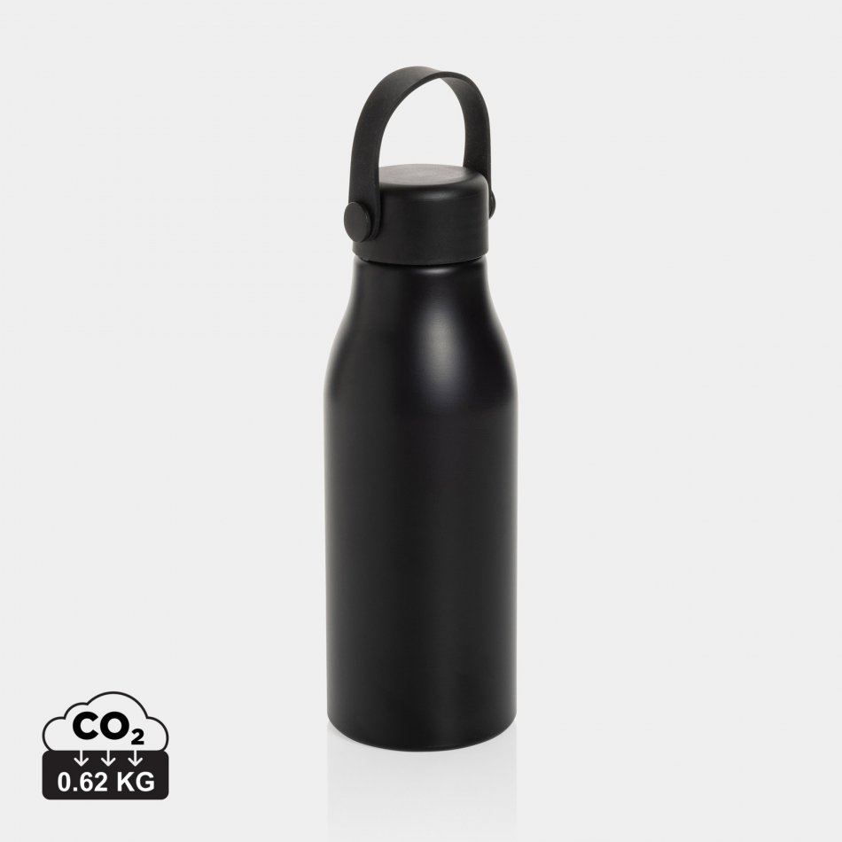 Pluto RCS gecert. recycled alu. waterfles 680ml zwart