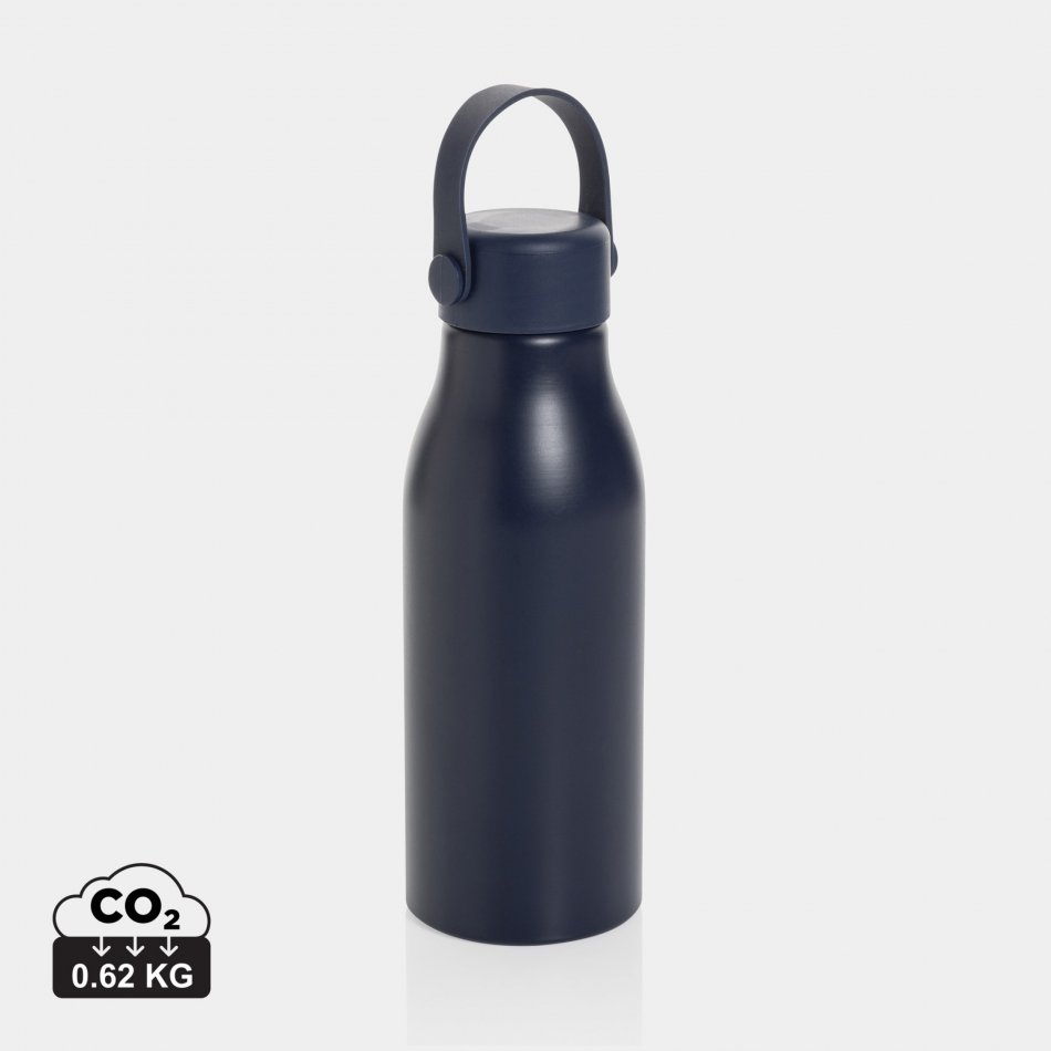 Pluto RCS gecert. recycled alu. waterfles 680ml donkerblauw