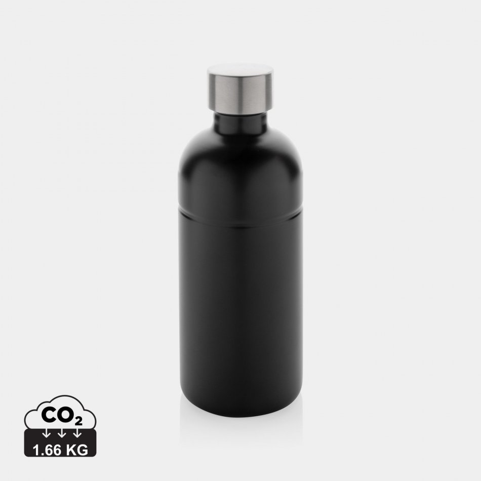 Soda RCS gecert. gerecycled rvs drinkfles zwart