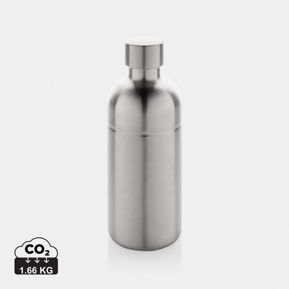 Soda RCS gecert. gerecycled rvs drinkfles zilver