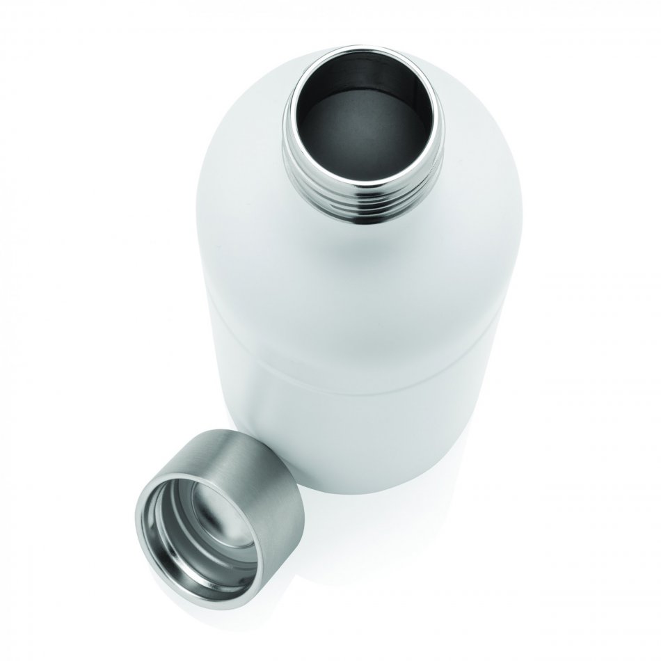 Soda RCS gecert. gerecycled rvs drinkfles wit