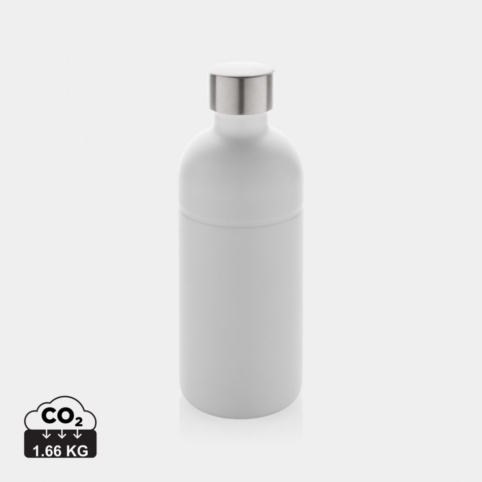 Soda RCS gecert. gerecycled rvs drinkfles wit