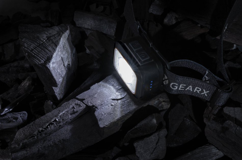 Gear X RCS replastic heavy duty opl. hoofdlamp zwart, grijs