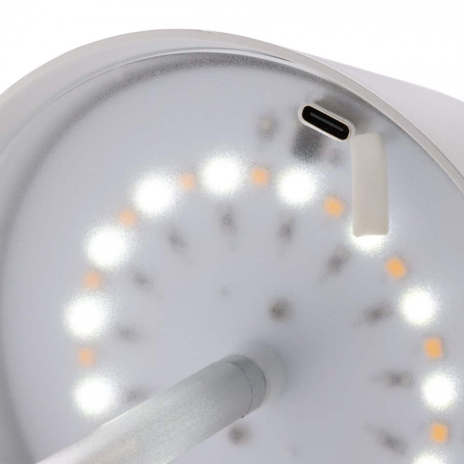 Pure Glow RCS rplastic USB-oplaadbare tafellamp wit