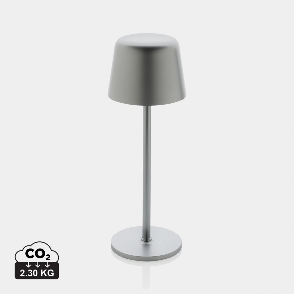 Zenic RCS gerecyclede plastic USB opl. tafellamp zilver