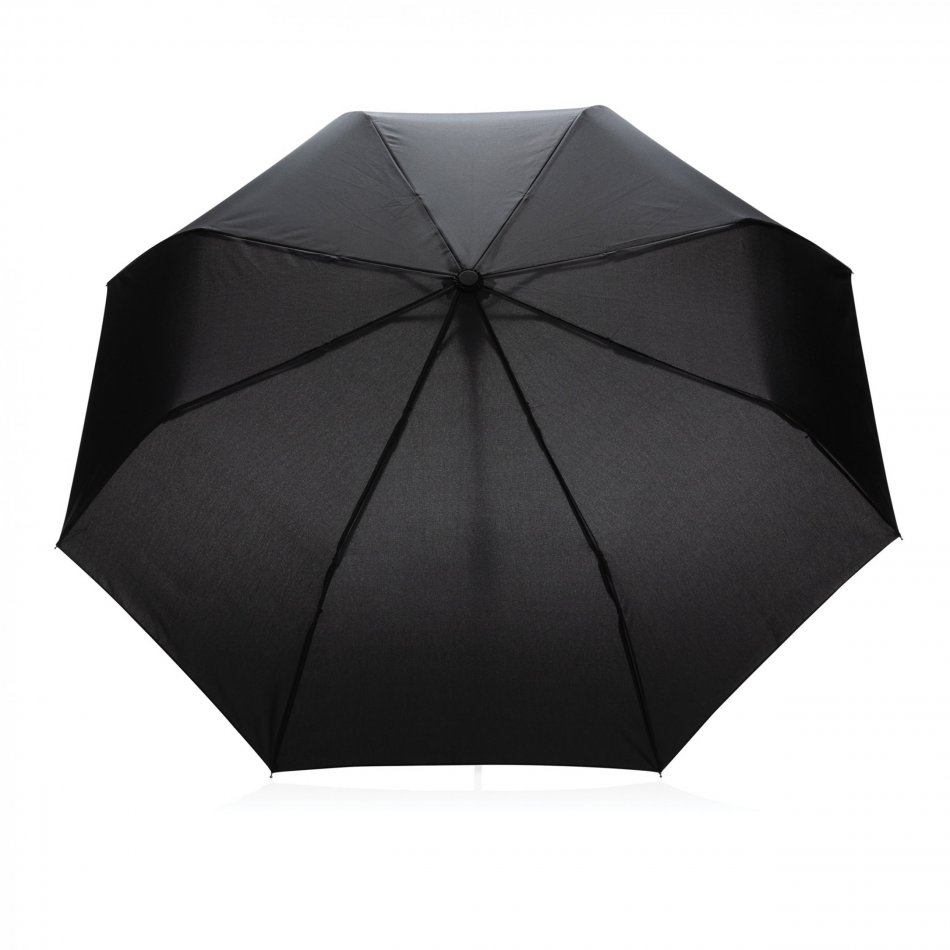 21" Impact ™ RPET 190T mini auto open paraplu zwart