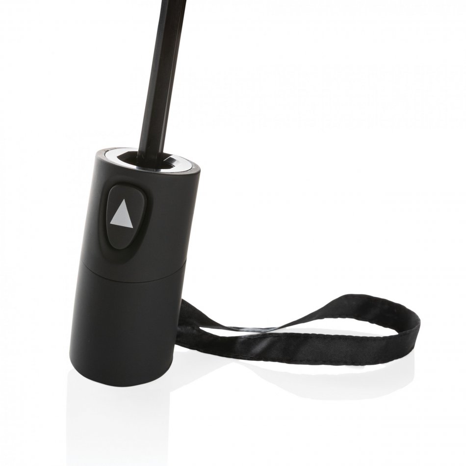 21" Impact ™ RPET 190T mini auto open paraplu zwart