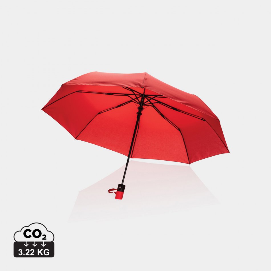 21" Impact ™ RPET 190T mini auto open paraplu rood
