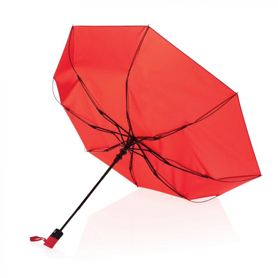 21" Impact ™ RPET 190T mini auto open paraplu rood