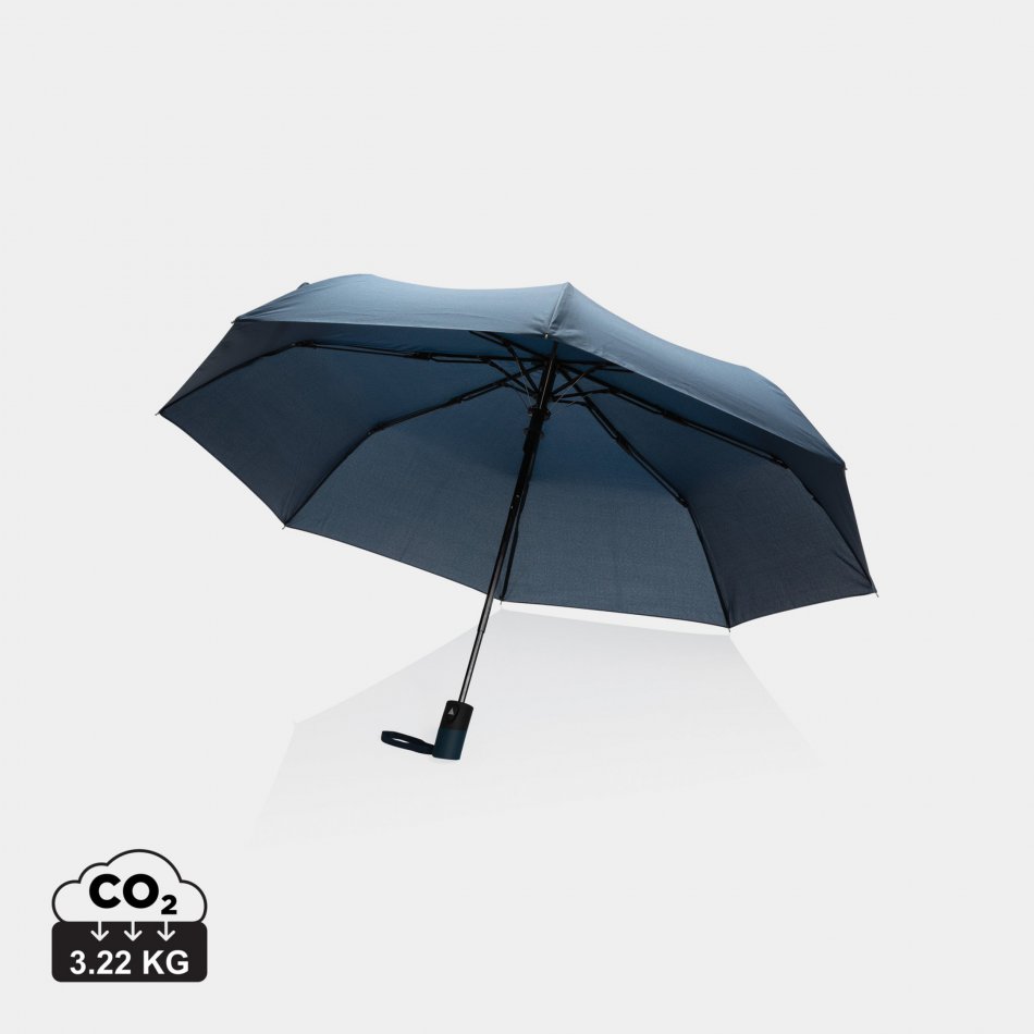 21" Impact ™ RPET 190T mini auto open paraplu donkerbl