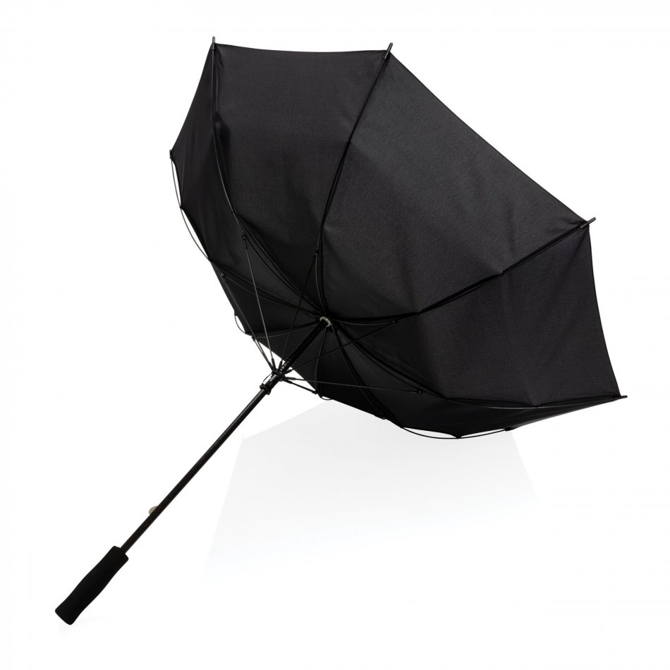 23" Impact ™ RPET 190T storm proof paraplu zwart