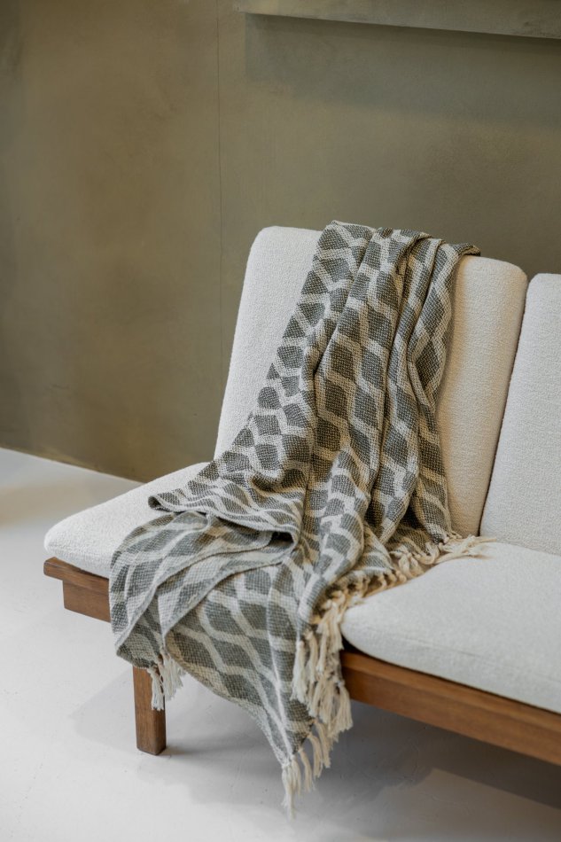 JENS Living Basic Recycled Cotton Plaid Groen
