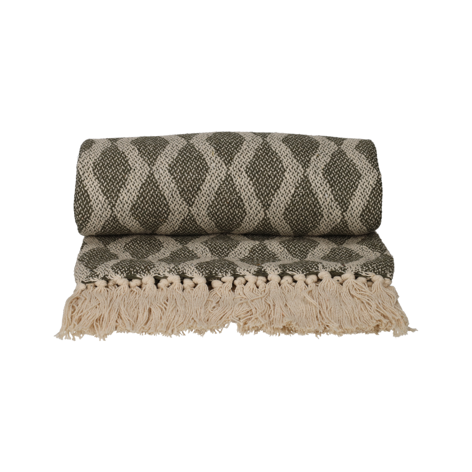 JENS Living Basic Recycled Cotton Plaid Groen