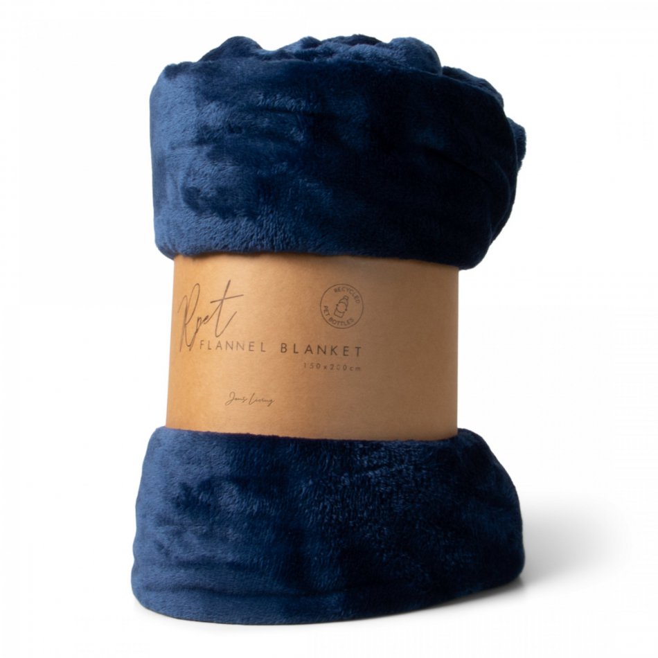 JENS Living Flanel Plaid RPET Blauw