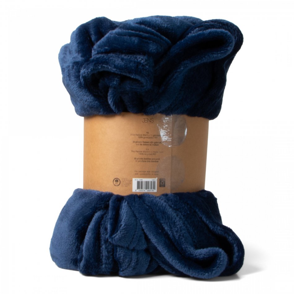 JENS Living Flanel Plaid RPET Blauw