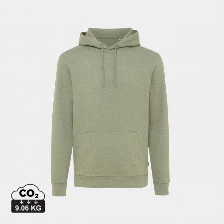 Torres gerec. katoen hoodie ongeverfd heather green