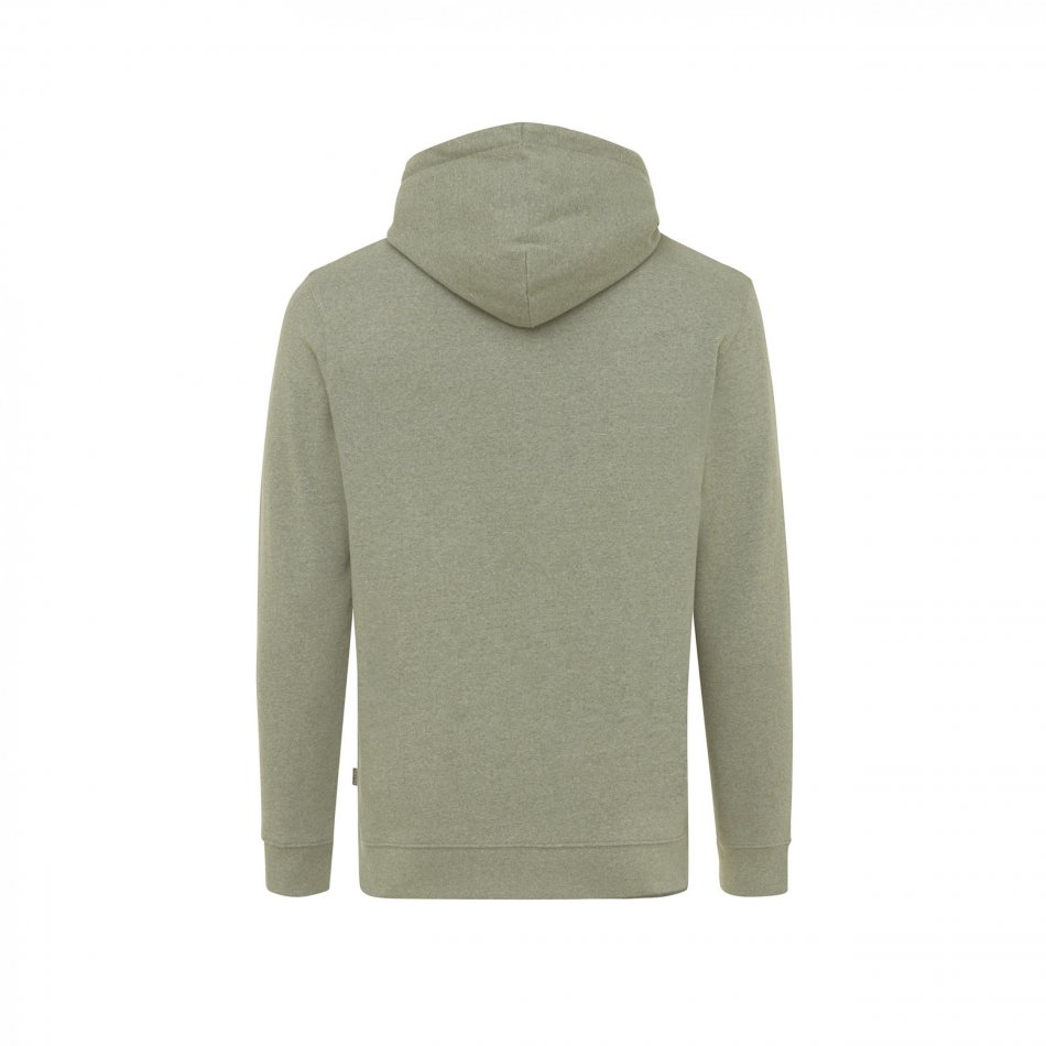 Torres gerec. katoen hoodie ongeverfd heather green