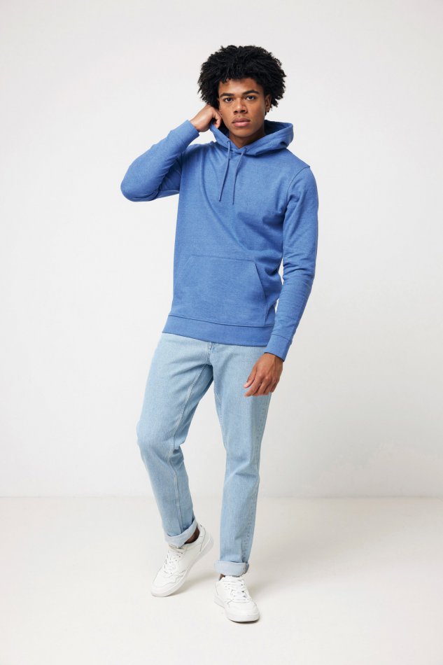 Torres gerec. katoen hoodie ongeverfd heather blue