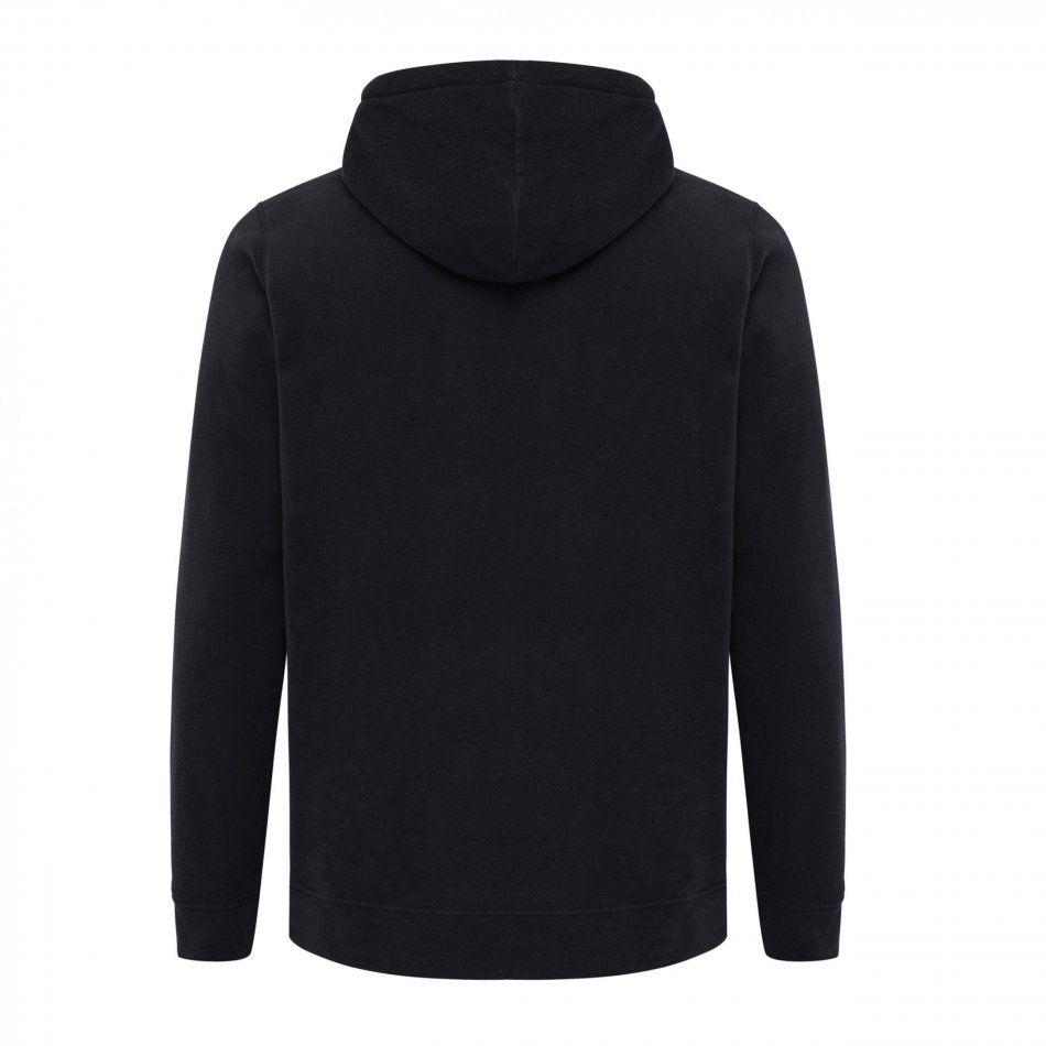 Trivor gerec. polyester fleece hoodie zwart