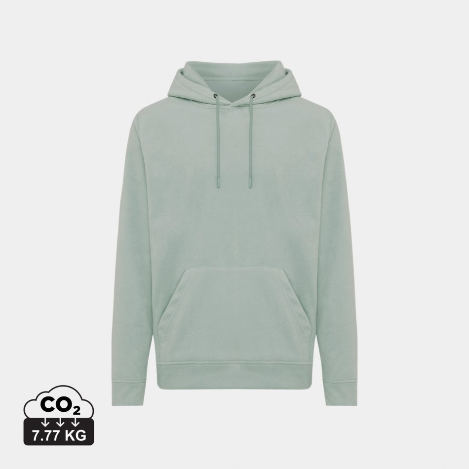 Trivor gerec. polyester fleece hoodie iceberg green