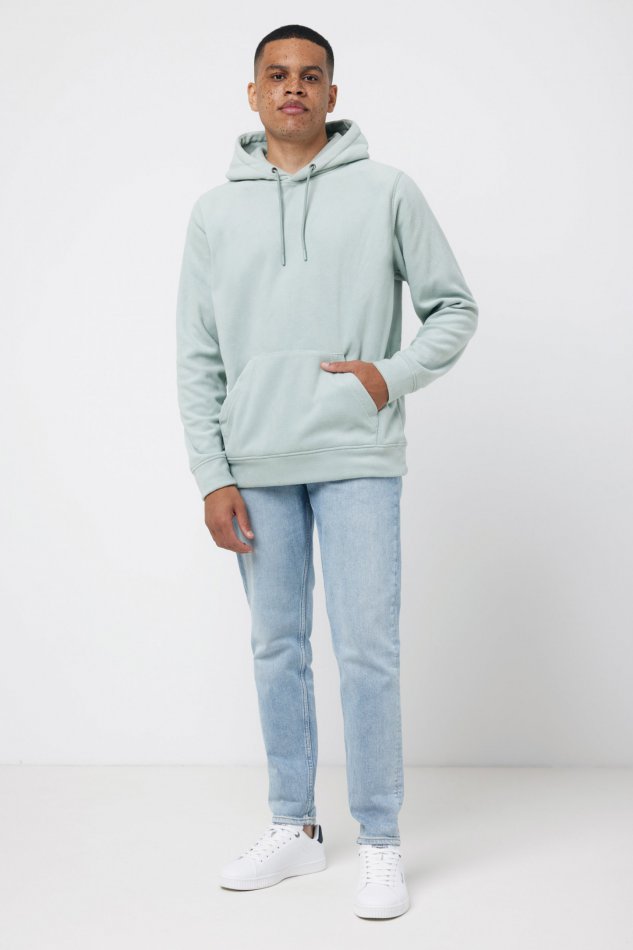 Trivor gerec. polyester fleece hoodie iceberg green