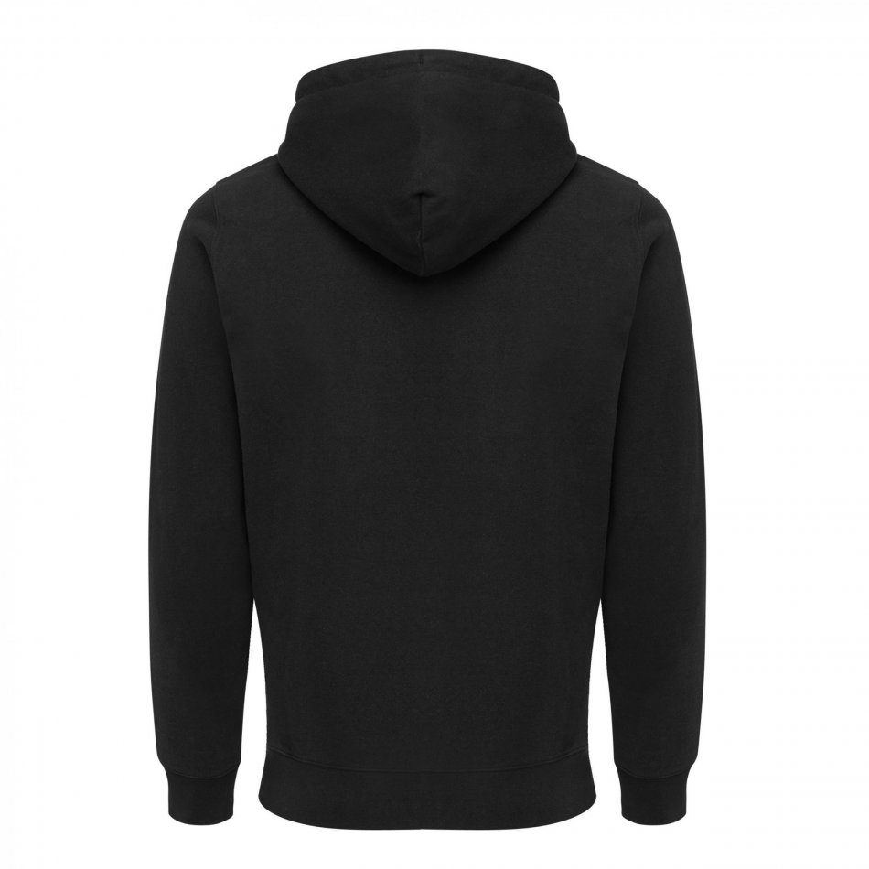 Abisko gerec. katoen hoodie met rits zwart