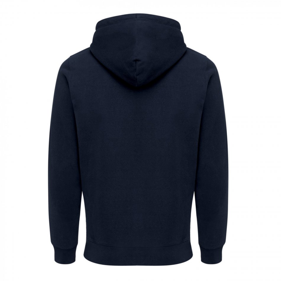 Abisko gerec. katoen hoodie met rits donkerblauw