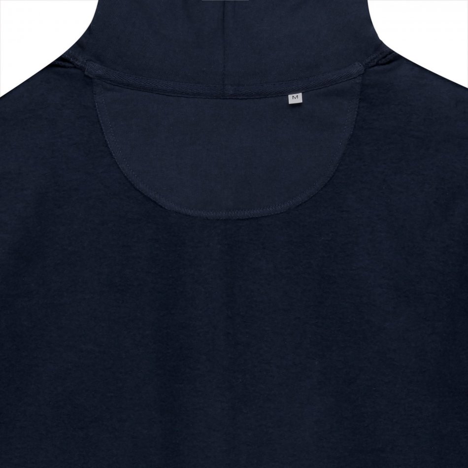 Abisko gerec. katoen hoodie met rits donkerblauw