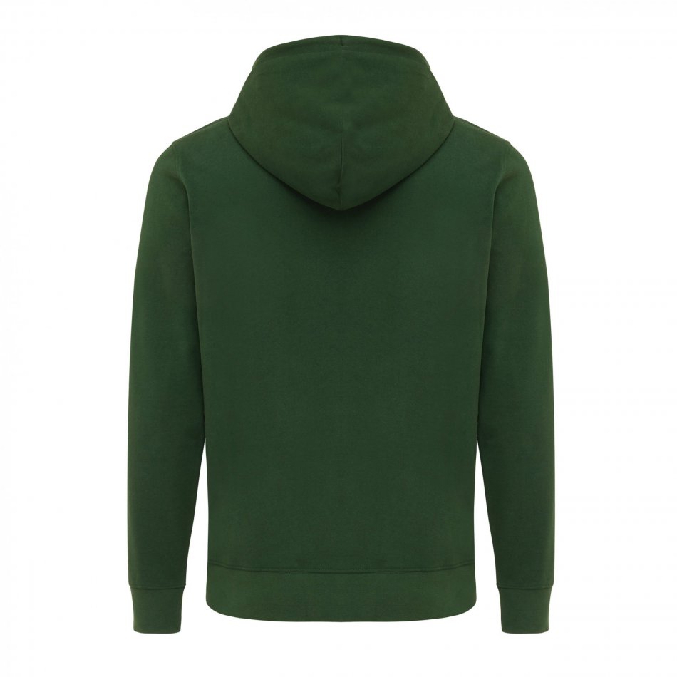 Abisko gerec. katoen hoodie met rits forest green